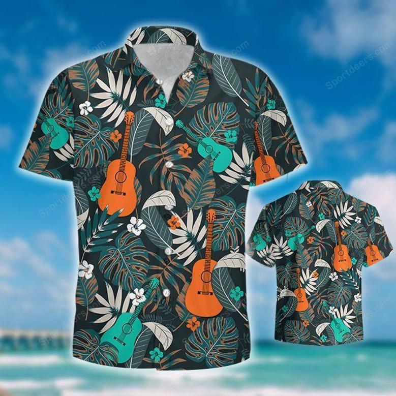 Guitar Hawaiian Shirt, Summer Gift, Hawaiian Shirts For Men, Aloha Beach Shirt Summer Gifts