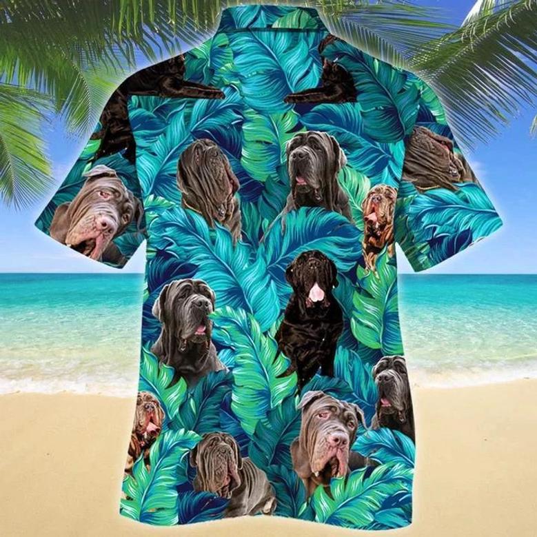 Happy Neapolitan Mastiff Dog Lovers Summer Beach Palm Tree Hawaiian Shirt, Summer Aloha Hawaii Shirt For Men Women Summer Gifts