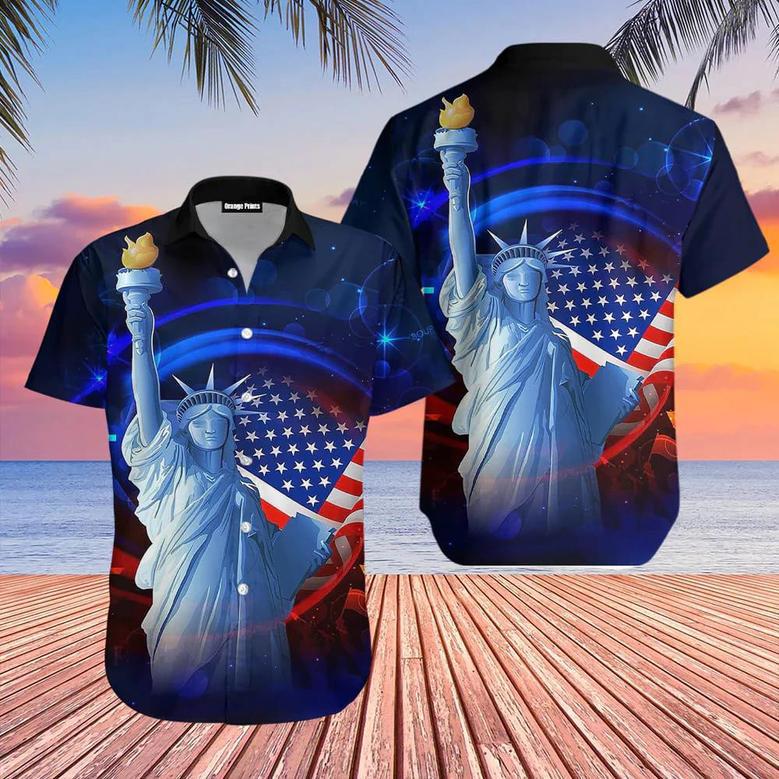 Hawaiian Aloha Shirts God Bless America Of July Eagle Hawaiian Shirt For Men Summer Gifts