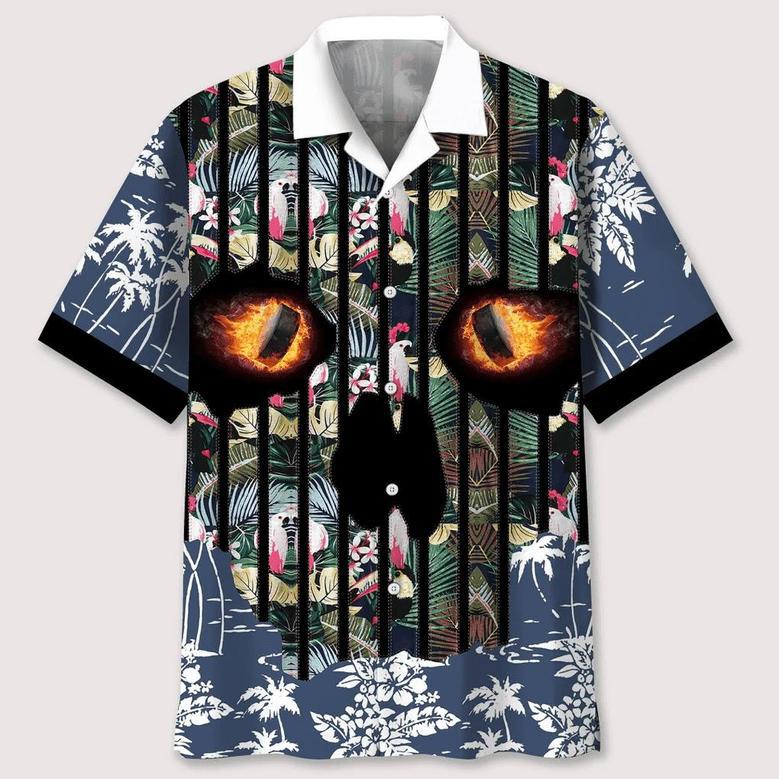 Hockey Flower Skull Hawaiian Shirt Summer Gifts