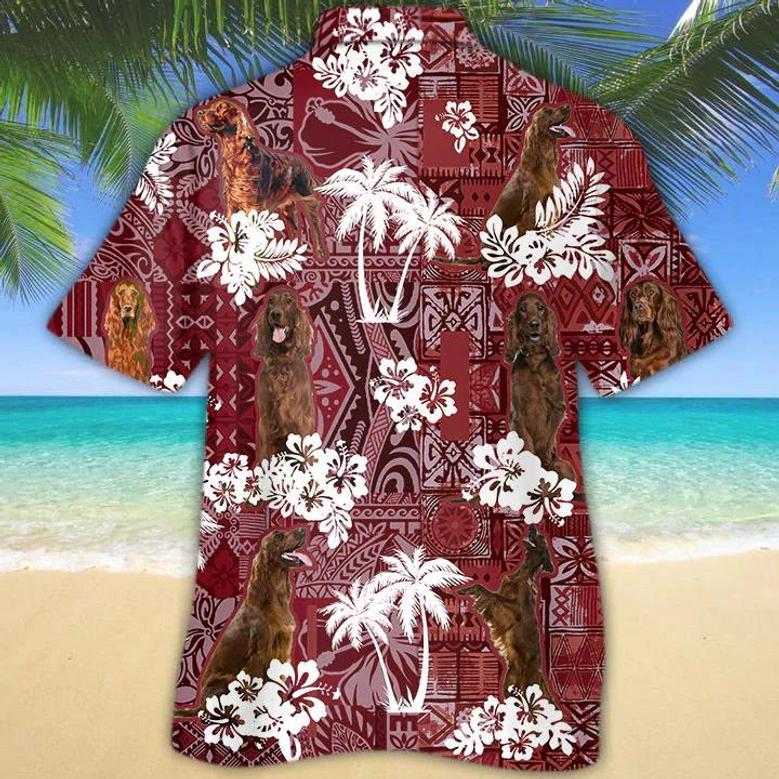 Irish Setter 2 Hawaiian Shirt, Gift For Dog Lover Shirts, Men's Hawaiian Shirt, Summer Hawaiian Aloha Shirt Summer Gifts