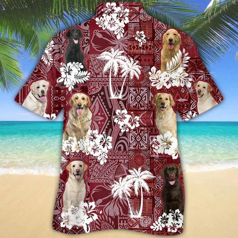 Labrador Retriever Red Hawaiian Shirt, Gift For Dog Lover Shirts, Animal Summer Shirts Summer Gifts