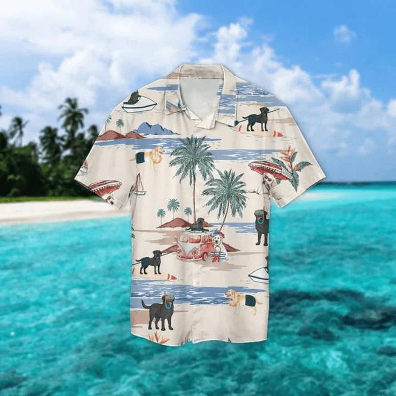 Labrador Retriever Summer Beach Hawaiian Shirt, Hawaiian Shirts For Men Women Short Sleeve Aloha Beach Shirt Summer Gifts