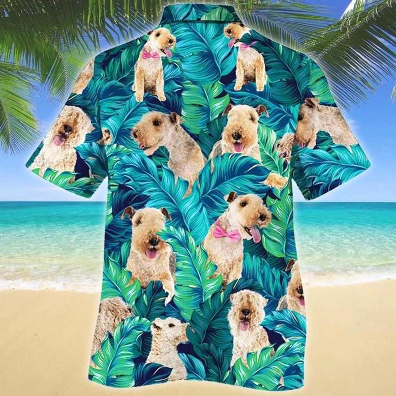 Lakeland Terrier Dog Lovers Summer Beach Palm Tree Hawaiian Shirt, Summer Aloha Hawaii Shirt For Men Women Summer Gifts