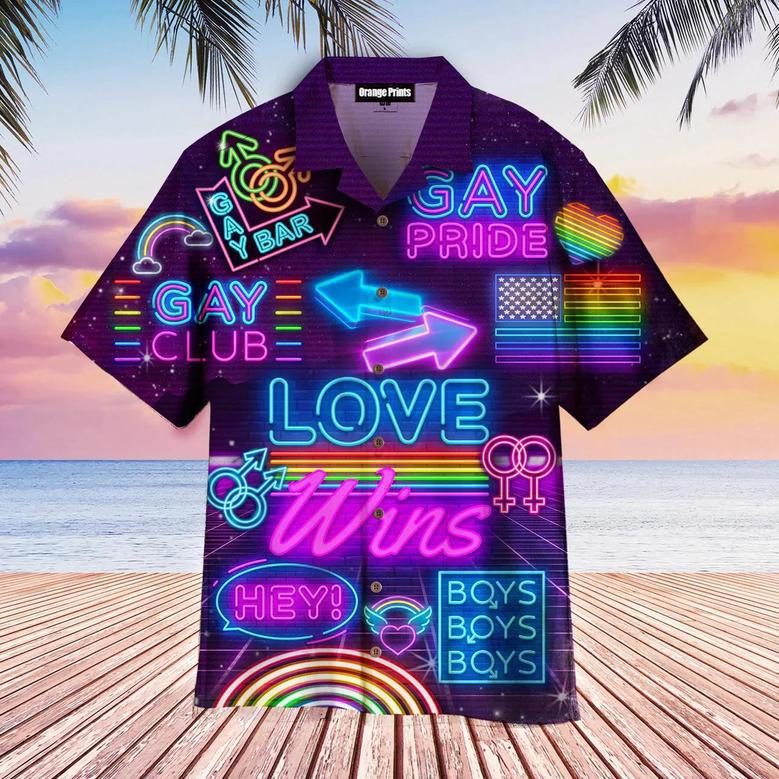 Lgbt Hawaiian Shirt, Love Is Love Pride Month Aloha Hawaiian Shirts, Lgbt Pride Shirt, Love Is Love Shirt Summer Gifts