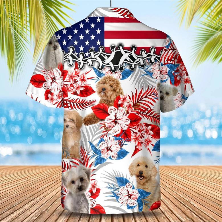 Maltipoo American Flag Hawaiian Shirt, Summer Aloha Shirt, Men Hawaiian Shirt, Gift For Summer Summer Gifts