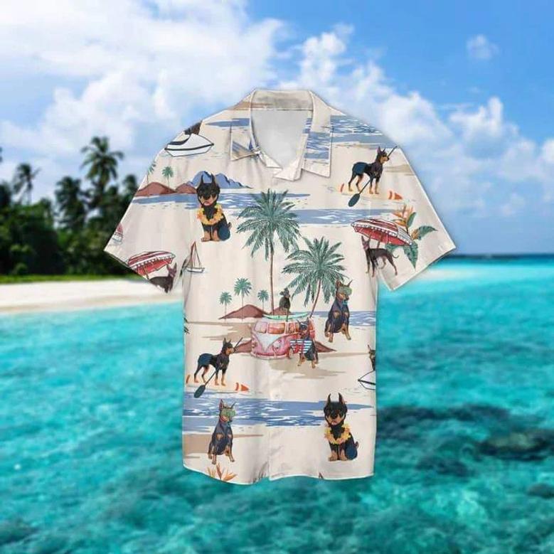 Manchester Terrier Summer Beach Hawaiian Shirt, Hawaiian Shirts For Men Women Short Sleeve Aloha Beach Shirt Summer Gifts