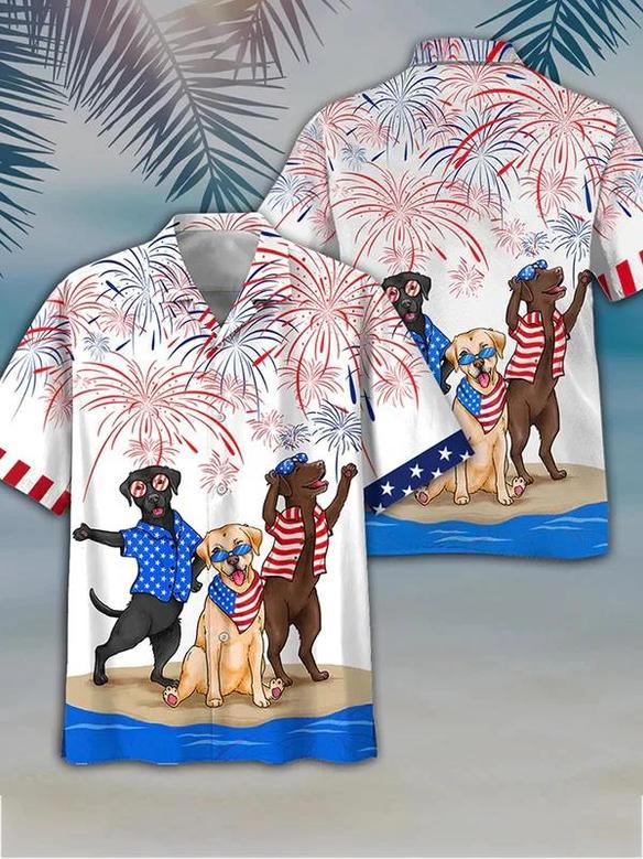 Men's Independence Day Is Coming Casual Hawaiian Shirt, Usa Patriotic Hawaiian Shirt Summer Gifts