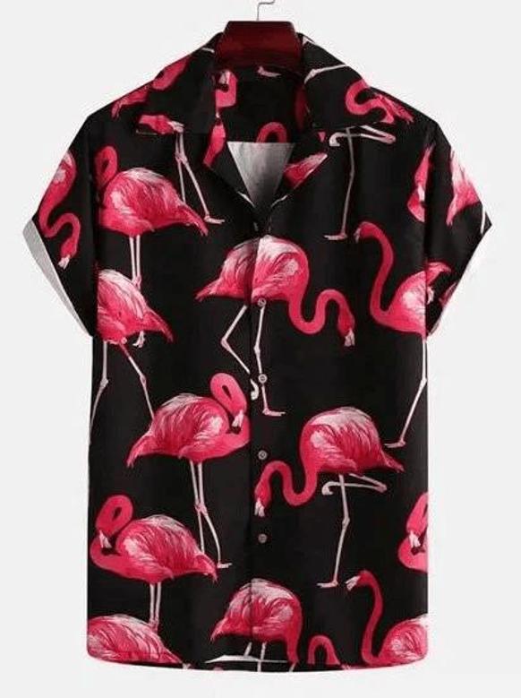 Mens Summer Flamingo Hawaiian Shirt, Summer Gift For Men And Women Summer Gifts