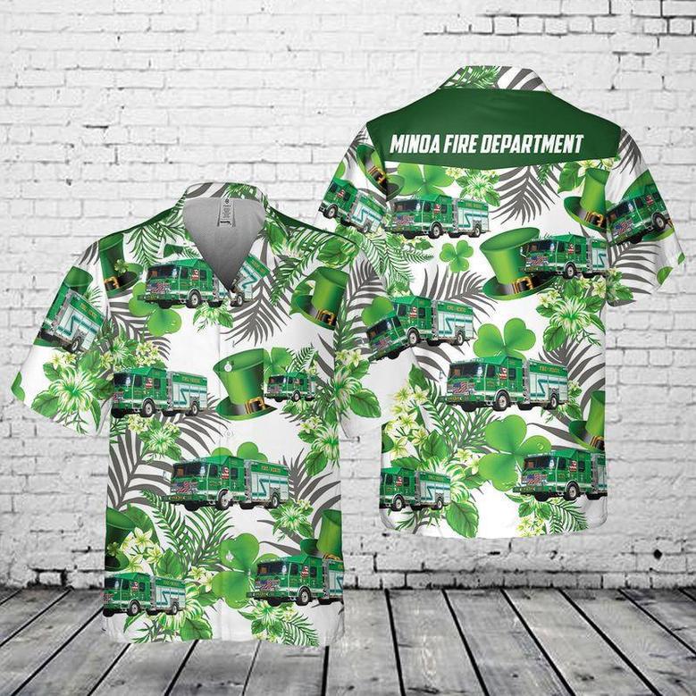 Minoa Fire Department, Minoa, New York Patrick's Day Pocket Hawaiian Shirt Summer Gifts