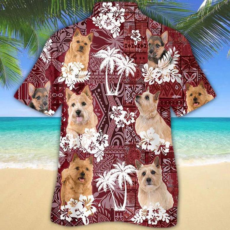 Norwich Terrier Hawaiian Shirt, Gift For Dog Lover Shirts, Men's Hawaiian Shirt, Summer Hawaiian Aloha Shirt Summer Gifts