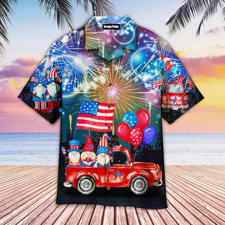 Of July Independence Day Cheerful Gnomes Hawaiian Shirt Summer Gifts