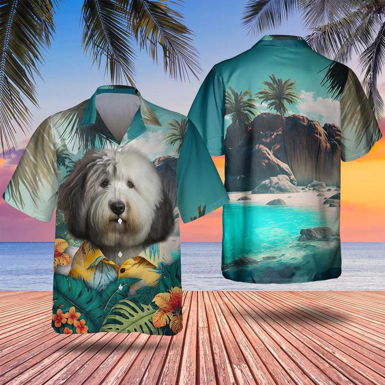 Old English Sheepdog - Tropical Hawaiian Shirt Summer Gifts