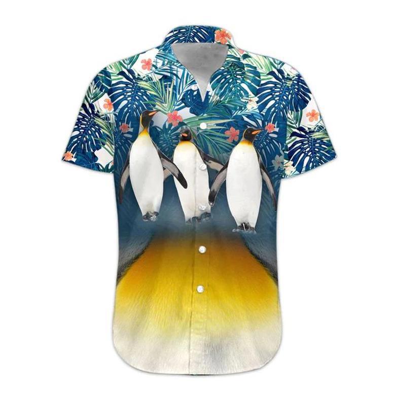 Penguin Hawaii Shirt, Mens Hawaiian Aloha Beach Shirt, Hawaiian Shirts For Men Summer Gifts