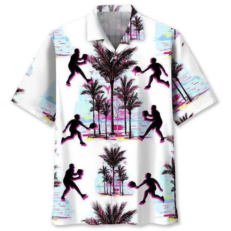 Pickleball White Hawaiian Shirt Summer Gifts