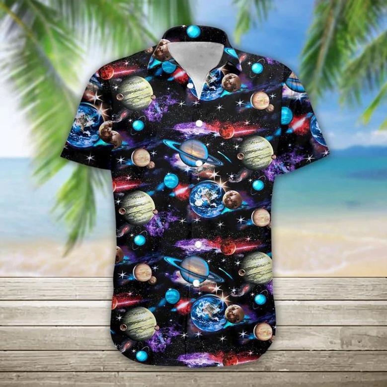 Planets Solar System Hawaii Shirt, Hawaiian Shirts For Men Summer Gifts