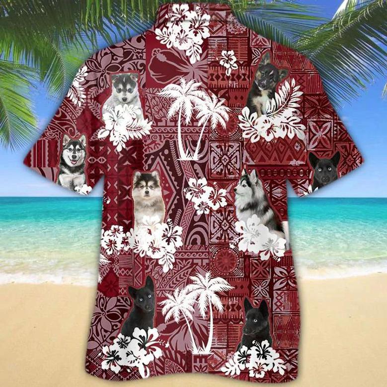 Pomsky Hawaiian Shirt, Gift For Dog Lover Shirts, Men's Hawaiian Shirt, Summer Hawaiian Aloha Shirt Summer Gifts