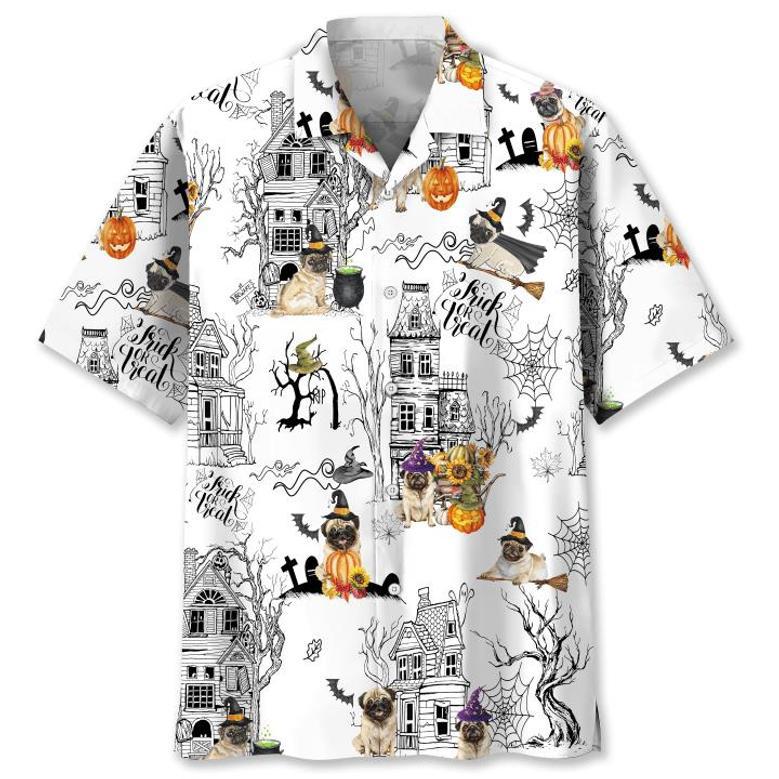 Pug Halloween Hawaiian Shirt Summer Gifts