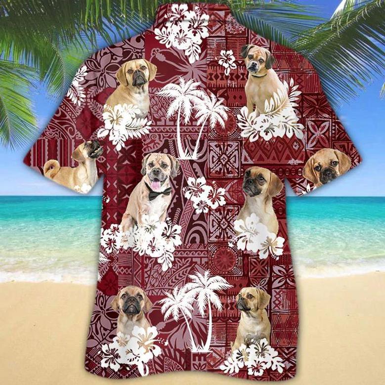 Puggle Dog Hawaiian Shirt, Gift For Dog Lover Shirts, Men's Hawaiian Shirt, Summer Hawaiian Aloha Shirt Summer Gifts