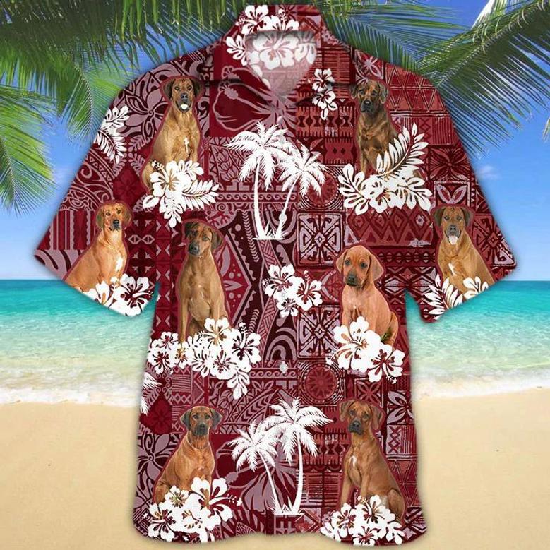 Rhodesian Ridgeback Hawaiian Shirt, Gift For Dog Lover Shirts, Men's Hawaiian Shirt, Summer Hawaiian Aloha Shirt Summer Gifts