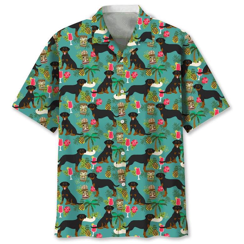 Rottweiler Hawaiian Beach Hawaiian Shirt Summer Gifts