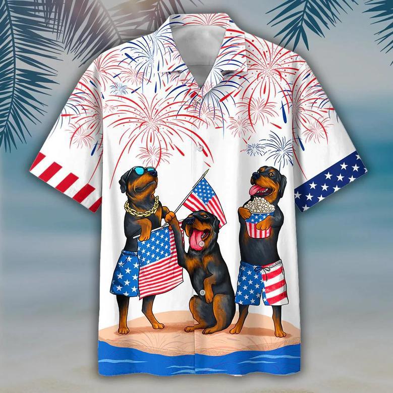 Rottweiler Hawaiian Shirts - Independence Day Is Coming, Usa Patriotic Hawaiian Shirt Summer Gifts