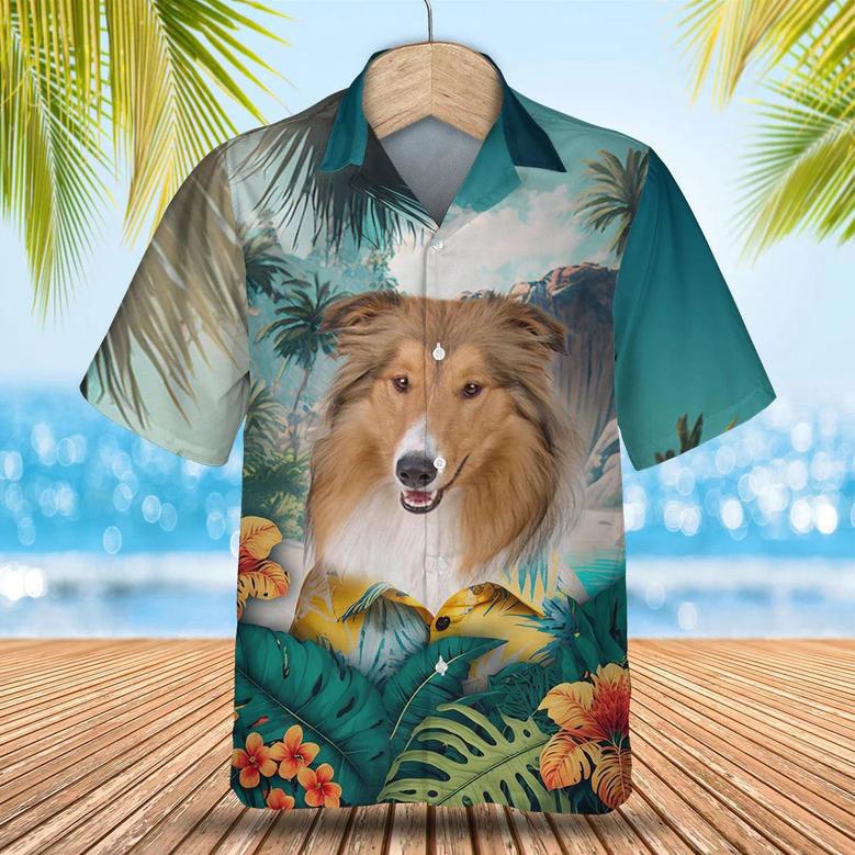 Rough Collie - Tropical Hawaiian Shirt Summer Gifts