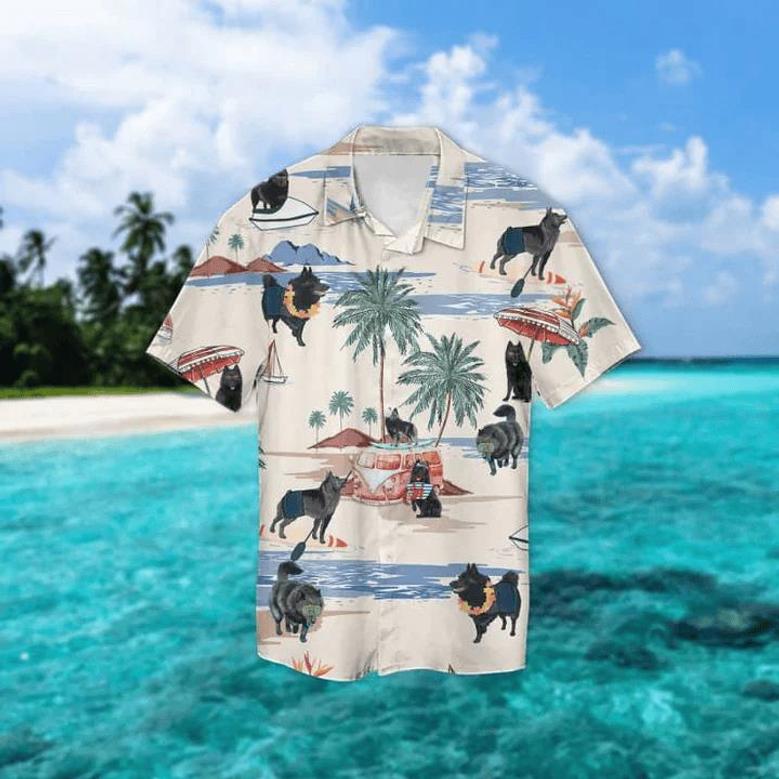 Schipperke Summer Beach Hawaiian Shirt, Hawaiian Shirts For Men Women Short Sleeve Aloha Beach Shirt Summer Gifts