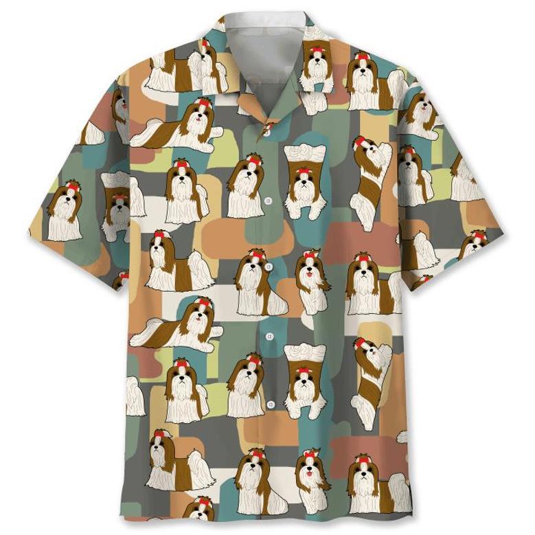 Shih Tzu Funny Color Hawaiian Shirt Summer Gifts