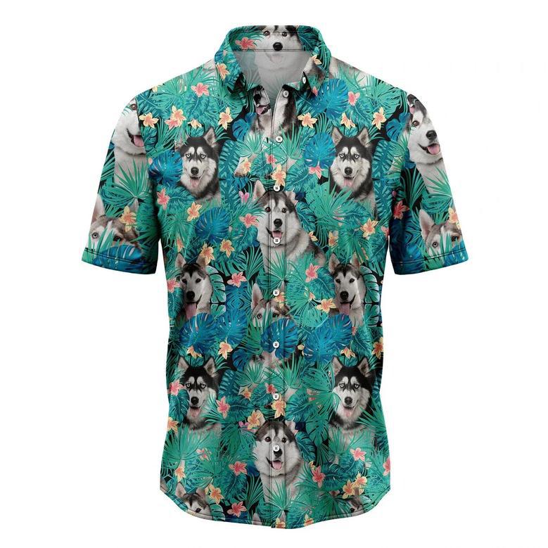 Siberian Husky Tropical Hawaii Shirt, Summer Gift, Hawaiian Shirts For Men And Women Aloha Beach Shirt Summer Gifts