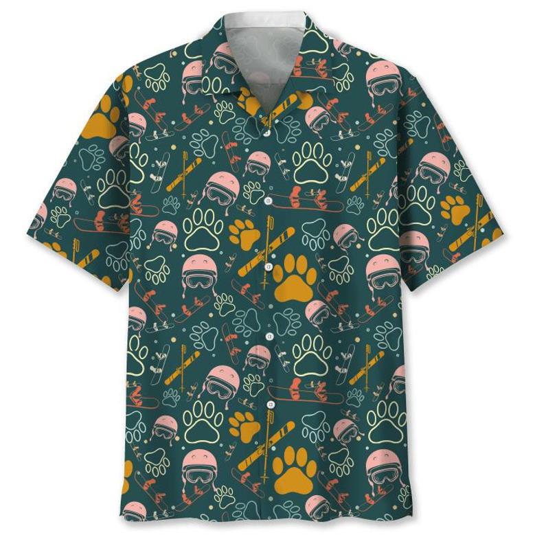 Snowboarding And Dog Hawaiian Shirt Summer Gifts