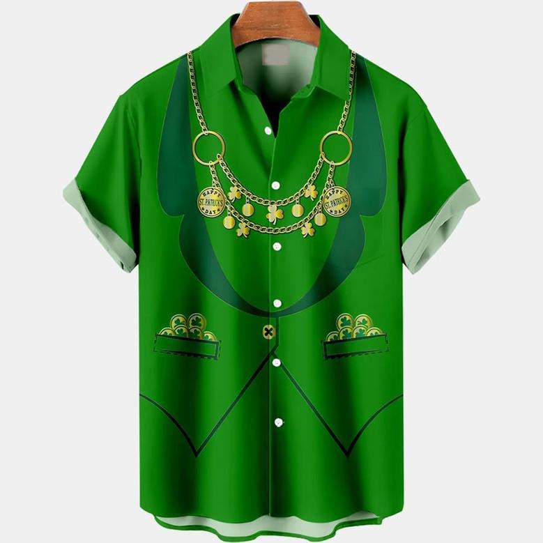 St. Patrick's Day Fun Hawaiian Shirt, Shamrock Shirt, Irish Day Hawaiian Shirt Summer Gifts