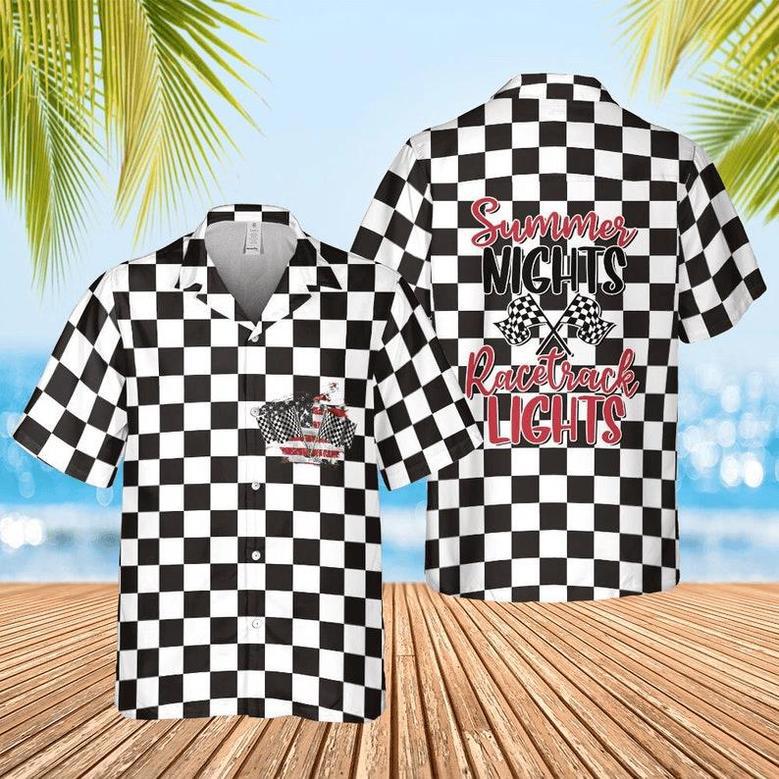 Summer Nights And Race Track Lights Hawaiian Shirt, Race Track Shirt Summer Gifts