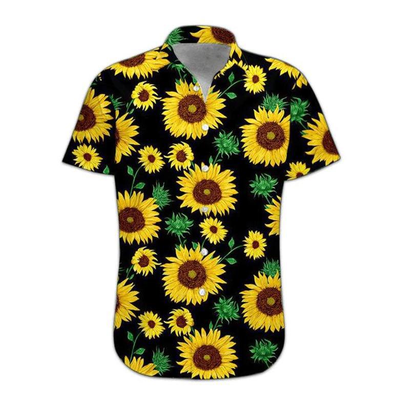 Sunflower Hawaii Shirt, Hawaiian Shirts For Men, Women Print Button Down Shirt Summer Gifts