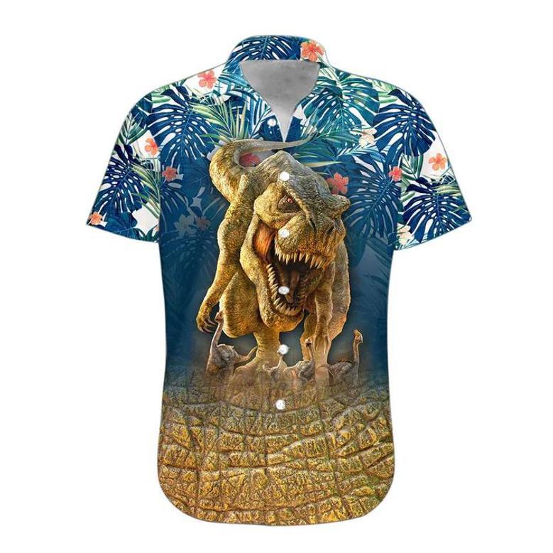 T-Rex Hawaii Shirt, Hawaiian Shirts For Men Print Button Down Shirt Summer Gifts