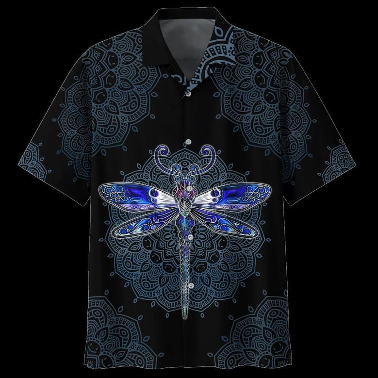 Trippy Colorful Dragonfly Psychedelic Hippie Hawaiian Shirt Summer Gifts