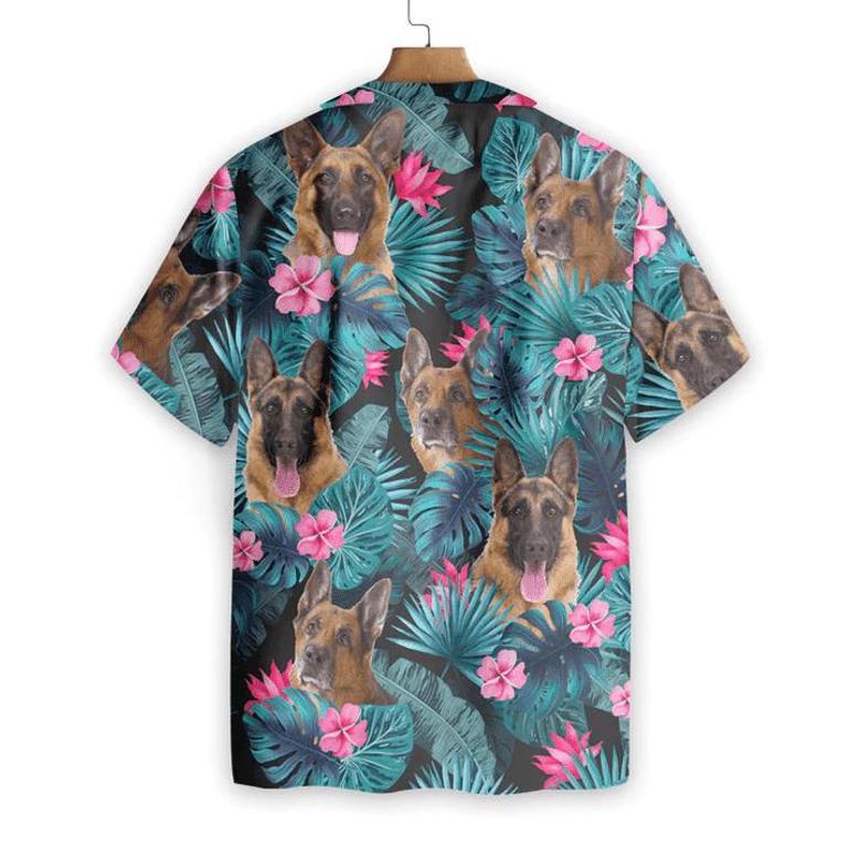 Tropical German Shepherd Dog Pattern Hawaiian Shirt Summer Gifts