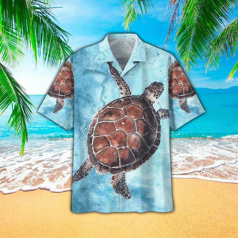 Turtles Pineapple Tropical Polyester Hawaiian Shirt Summer Gifts