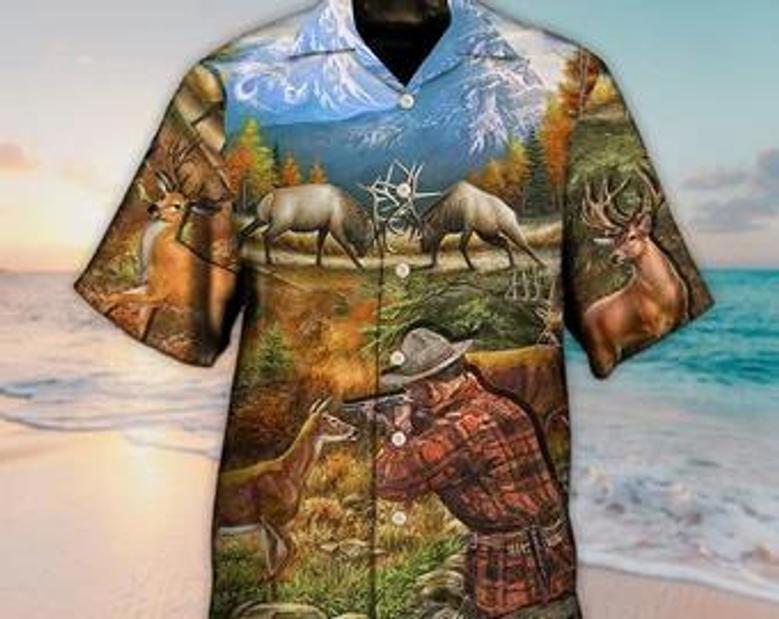 Unisex Find Me Where The Wild Things Are Deer Hawaiian Shirt For Men, Aloha Hawaiian Shirt Short Sleeve Hawaiian Summer Gifts