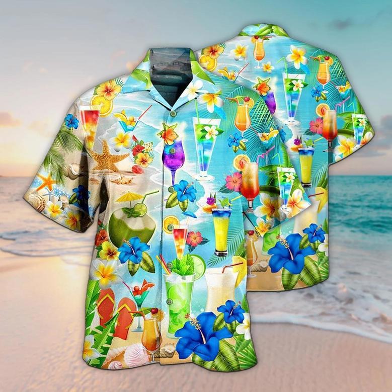 Unisex Print Short Sleeves Tropical Fruits Hawaiian Shirt For Men, Aloha Hawaiian Shirt Short Sleeve Hawaiian Summer Gifts