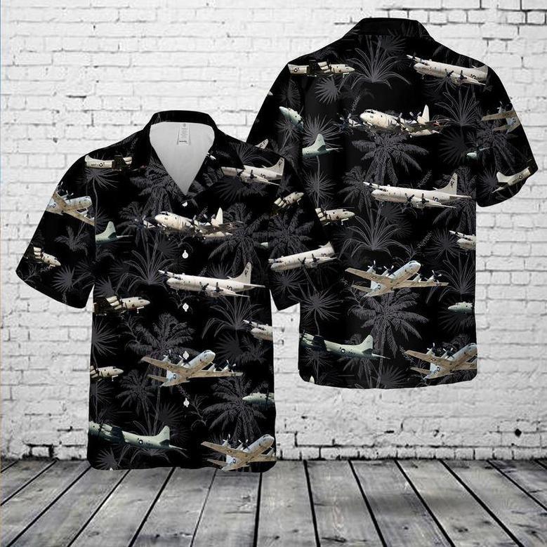 Us Navy Lockheed Orion Black Hawaiian Shirt, Short Sleeve Hawaiian Shirt For Men Summer Gifts