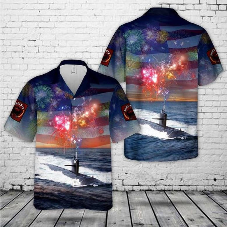 Uss Phoenix Attack Submarine, Of July Hawaiian Shirt Summer Gifts