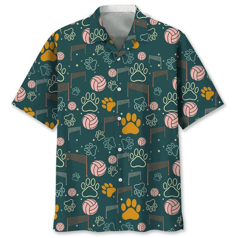 Volleyball And Dog Hawaiian Shirt Summer Gifts