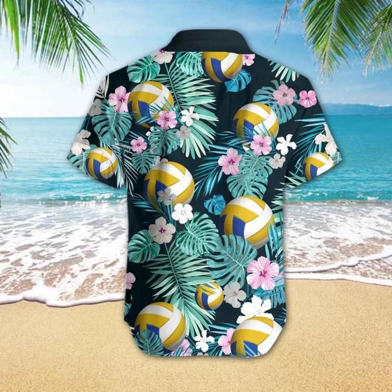 Volleyball Flower Tropical Jungle Hawaiian Shirt Summer Gifts