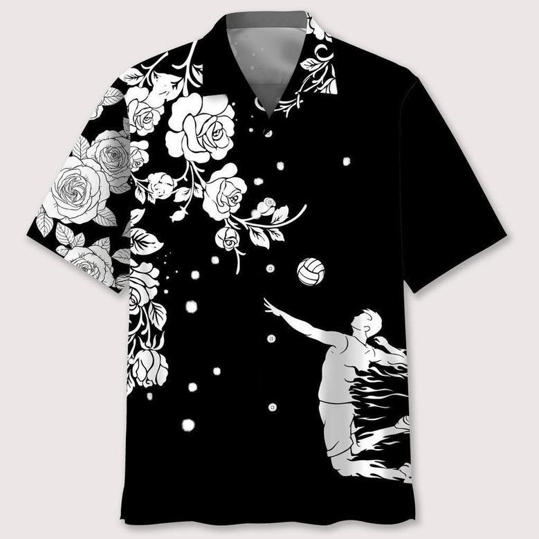 Volleyball Rose Bw Hawaiian Shirt Summer Gifts