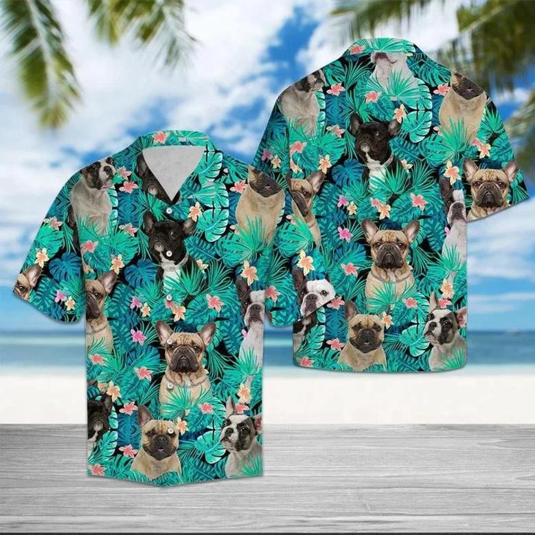 Wonderful French Bulldog Tropical Jungle Design Hawaiian Shirt Summer Gifts