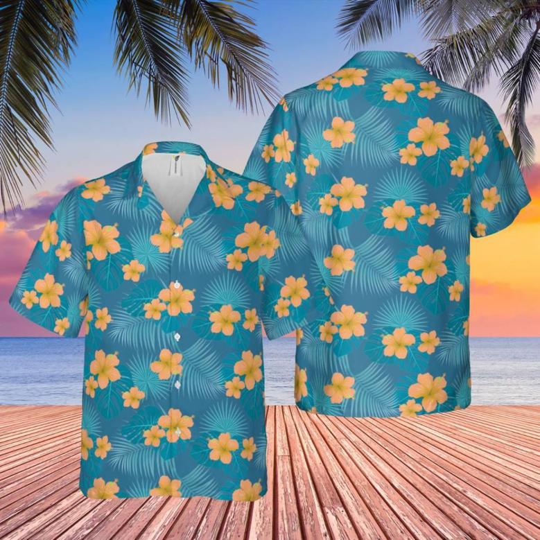 Yellow Flowers Hawaiian Shirt, Father�S Day Gift Summer Gifts