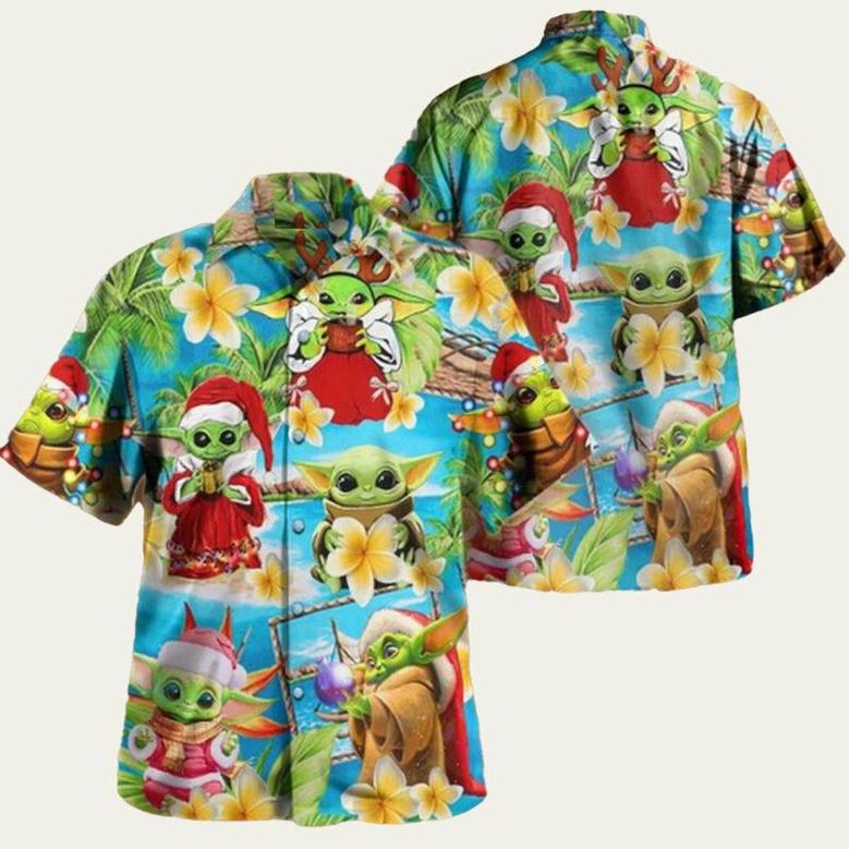 A Merry Christmas I Wish You Star Wars Yoda Hawaiian Shirt