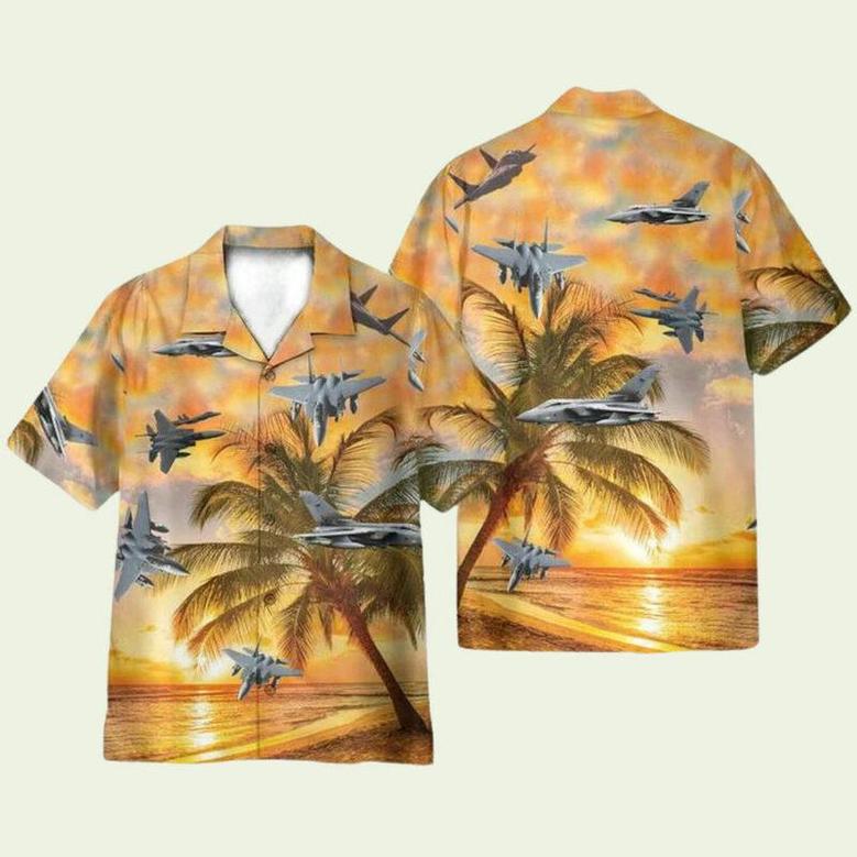 Air Force Mcdonnell Douglas Eagle Hawaiian Shirt