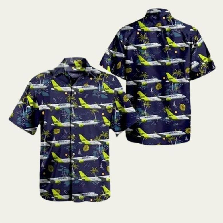 Airbaltic Bombardier Cseries Summer Hawaiian Shirt